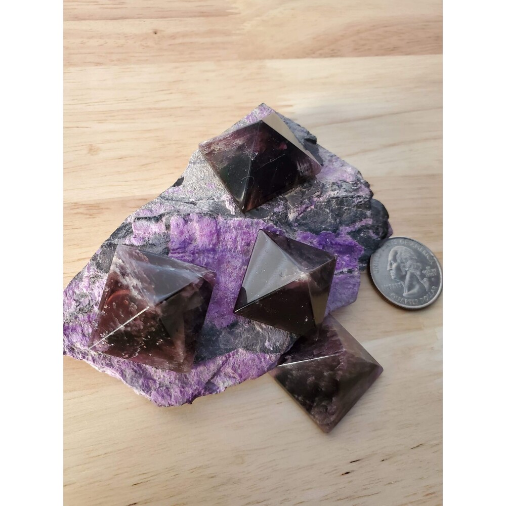 Natural Amethyst Pyramid with Inclusions